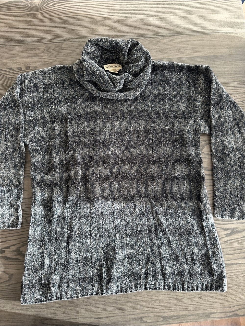 Pendleton Gray Marled Cowl Neck Sweater